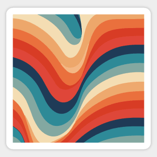 Rainbow Retro Wave Sticker